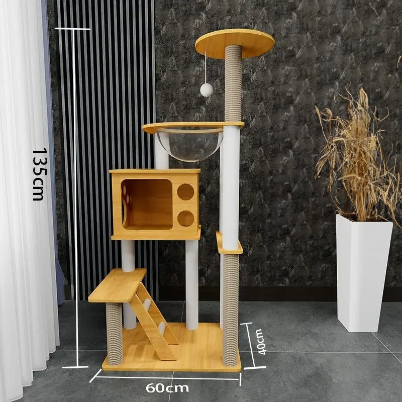 Arbre à Chat Maine Coon Bois Massif