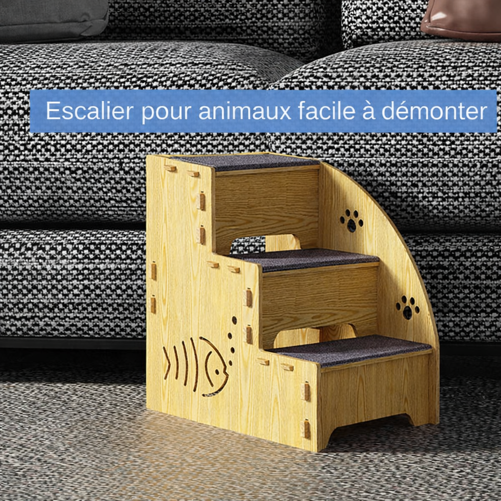 Escalier Chat Bois