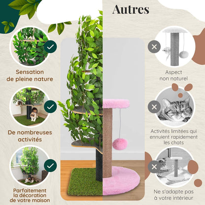 Arbre Chat Design Naturel Feuilles