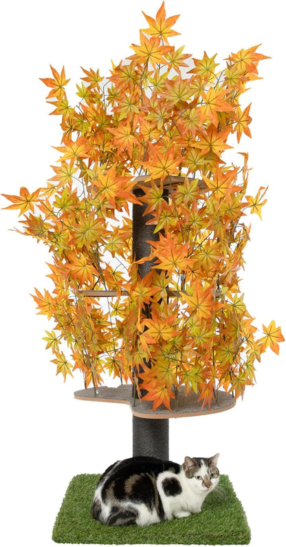 Arbre Chat Design Naturel Feuilles