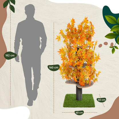 Arbre Chat Design Naturel Feuilles