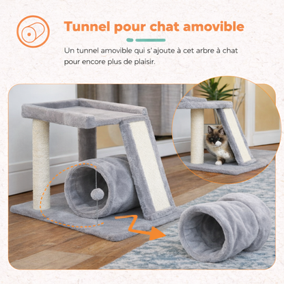 Arbre Chat Compact Tunnel Jeu