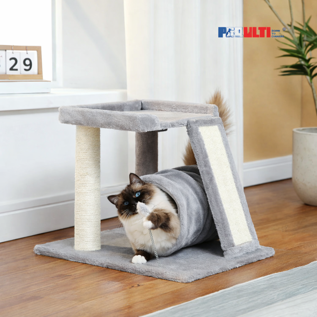 Arbre Chat Compact Tunnel Jeu