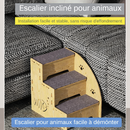 Escalier Chat Bois