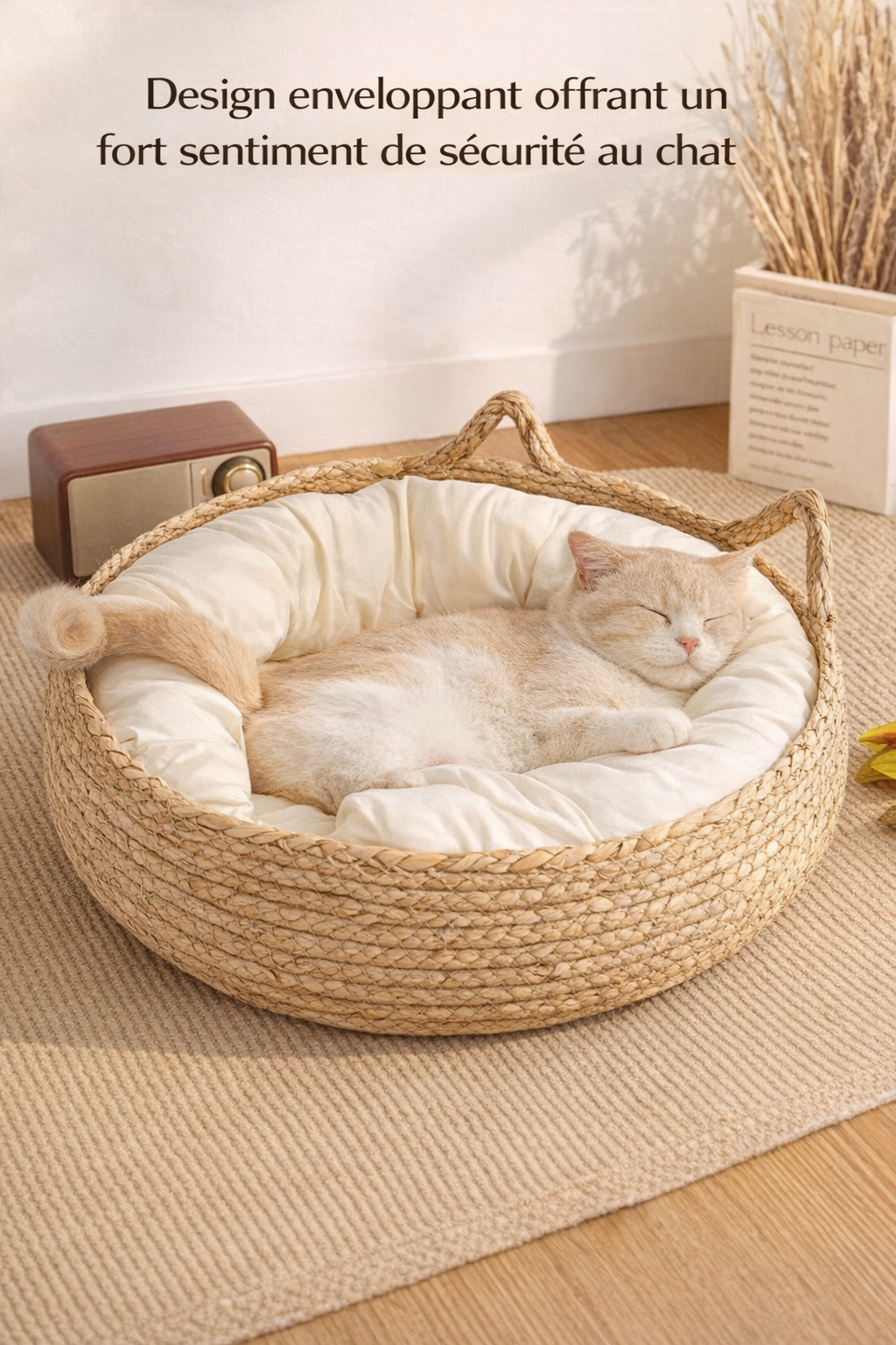 Panier Douillet Chat Osier