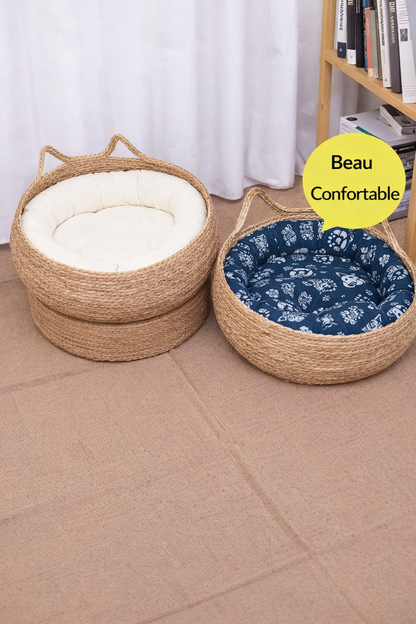 Panier Douillet Chat Osier