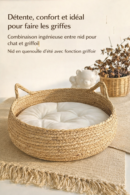 Panier Douillet Chat Osier