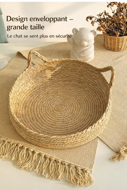 Panier Douillet Chat Osier