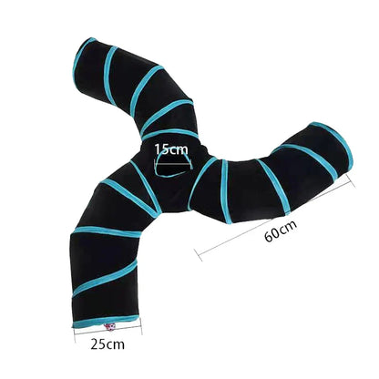 Arbre à Chat Tunnel Noir Coloré