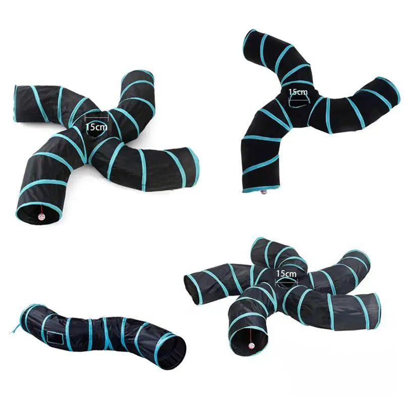 Arbre à Chat Tunnel Noir Coloré