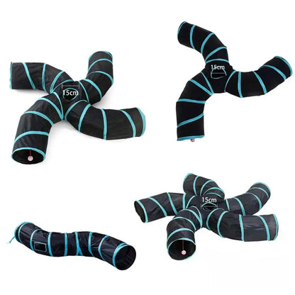 Arbre à Chat Tunnel Noir Coloré