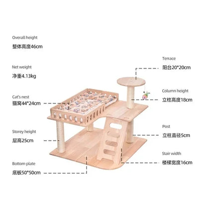Arbre à Chat Design Bois