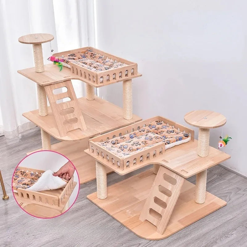 Arbre à Chat Design Bois