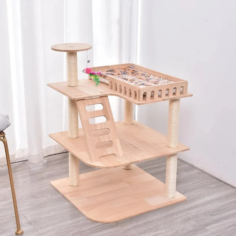 Arbre à Chat Design Bois