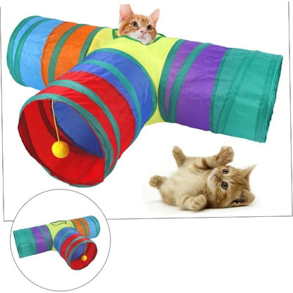 Arbre Chat Tunnel Multi-Couleurs