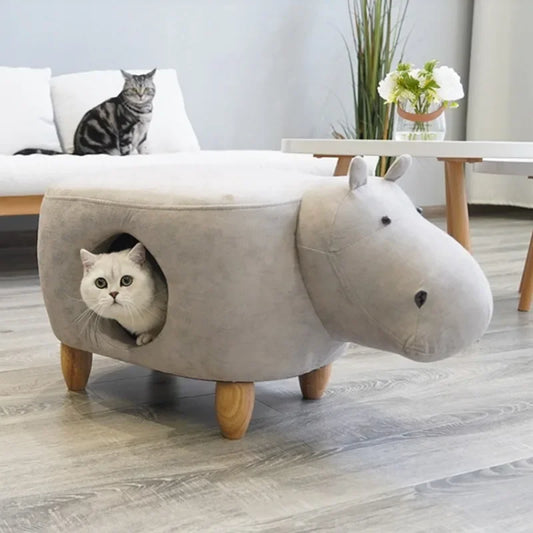 Arbre à Chat Pouf Hippopotame Design