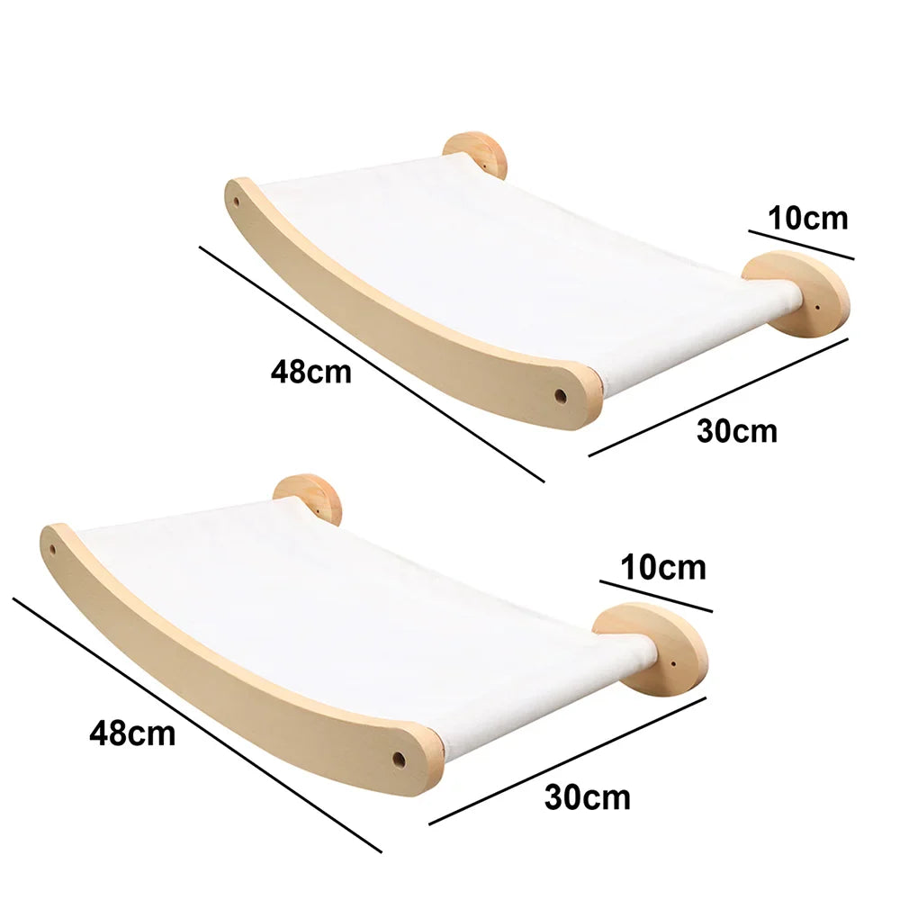 Support Mural Gamelles Chat Bois