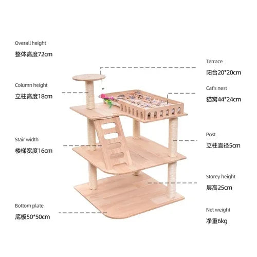 Arbre à Chat Design Bois