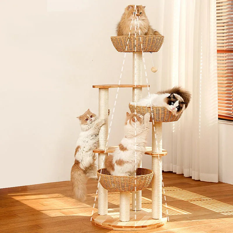 Arbre Chat Bois Massif Design