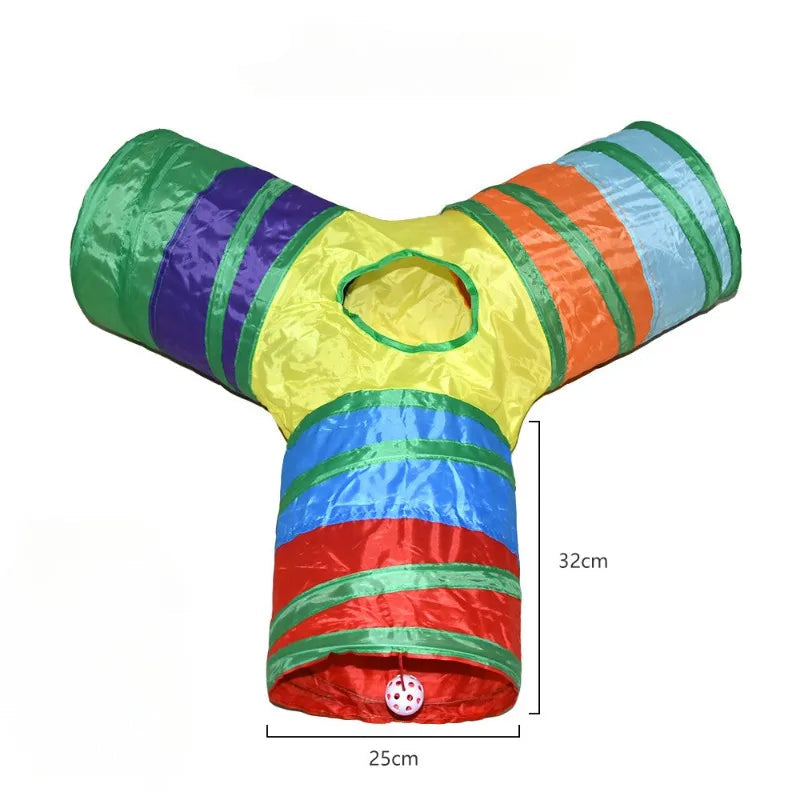 Arbre Chat Tunnel Multi-Couleurs