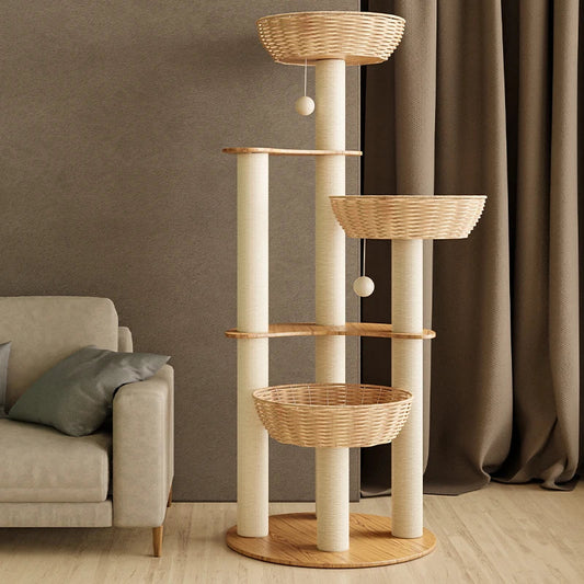 Arbre Chat Bois Massif Design