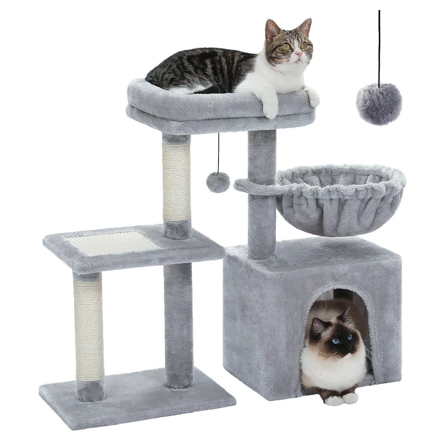 Arbre Chat Confortable Beige Gris