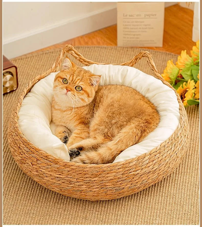 Panier Douillet Chat Osier