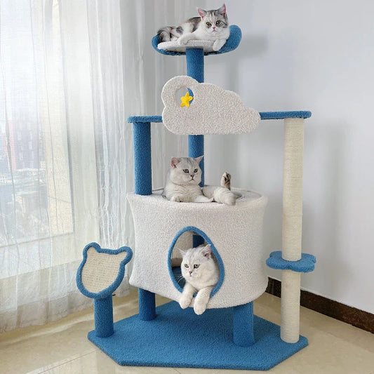 Arbre à Chat Nuage Perchoir Cabane