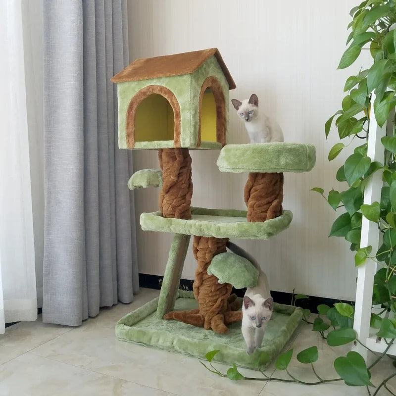 Arbre Chat Multi-Niveaux Maison Luxe