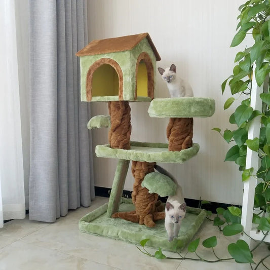 Arbre Chat Multi-Niveaux Maison Luxe