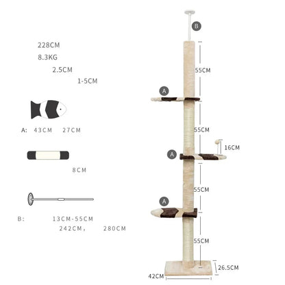 Arbre à chat Maine Coon Sol Plafond