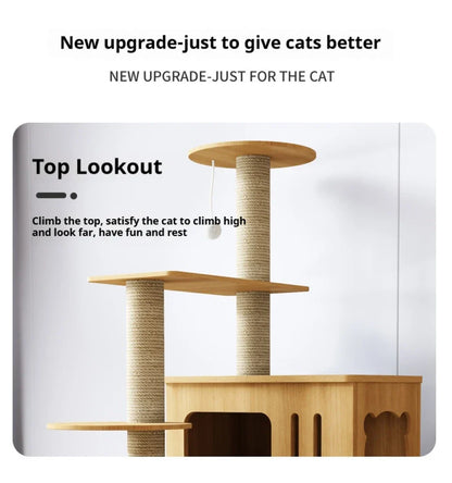 Arbre à Chat en Bois Massif