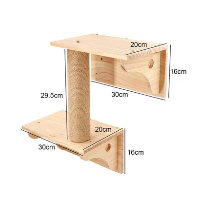 Support Mural Gamelles Chat Bois