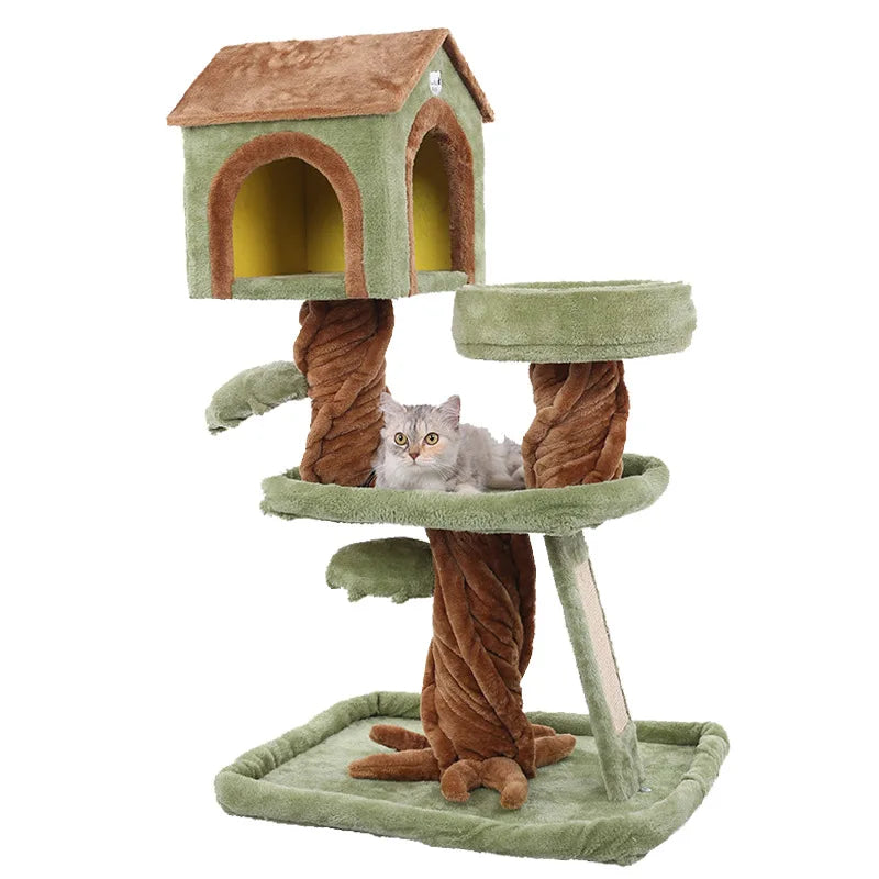 Arbre Chat Multi-Niveaux Maison Luxe