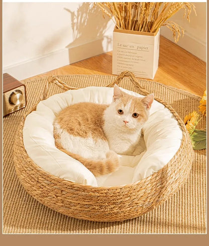 Panier Douillet Chat Osier
