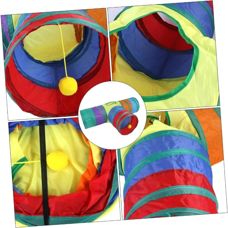 Arbre Chat Tunnel Multi-Couleurs