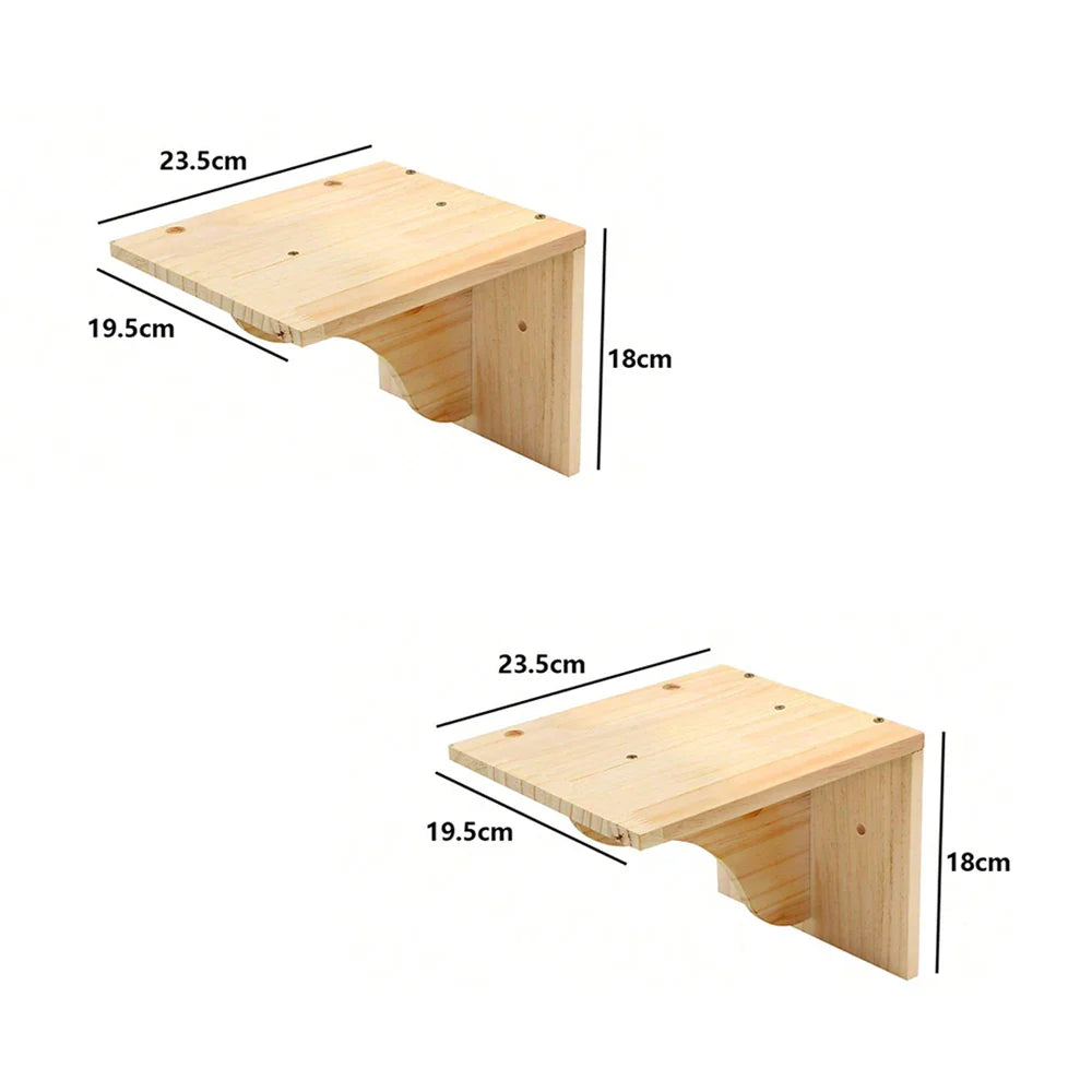 Support Mural Gamelles Chat Bois