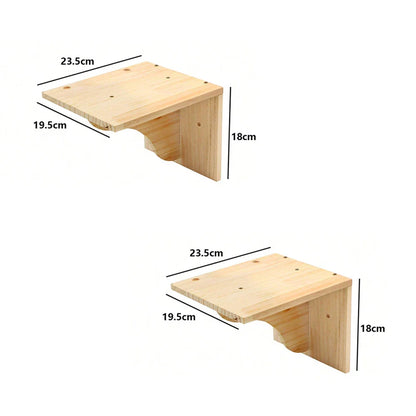 Support Mural Gamelles Chat Bois