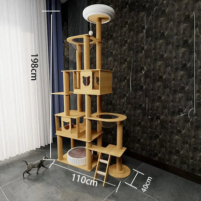 Arbre à Chat Maine Coon Bois Massif