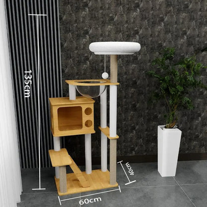 Arbre à Chat Maine Coon Bois Massif