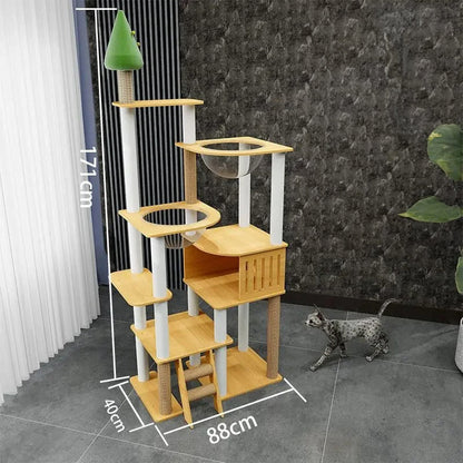 Arbre à Chat Maine Coon Bois Massif