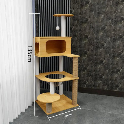 Arbre à Chat Maine Coon Bois Massif