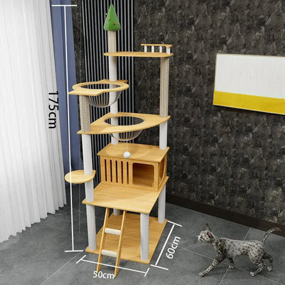 Arbre à Chat Maine Coon Bois Massif