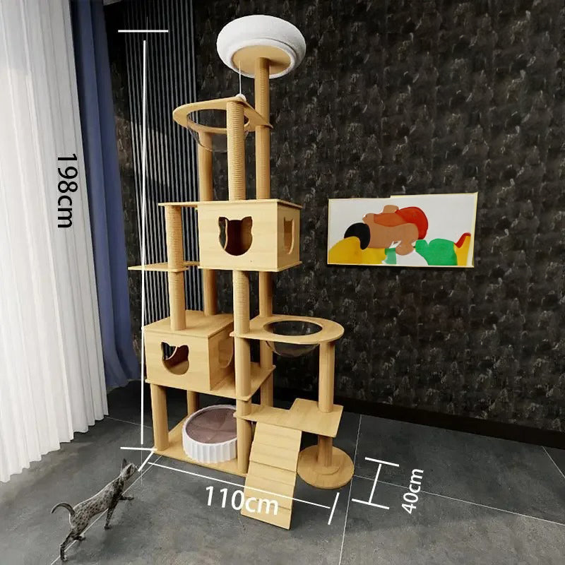 Arbre à Chat Maine Coon Bois Massif