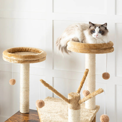 Arbre Chat Bois Design Bac Litière